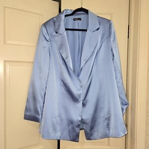SHEIN blue button front blazer new without tags Curvy 2x